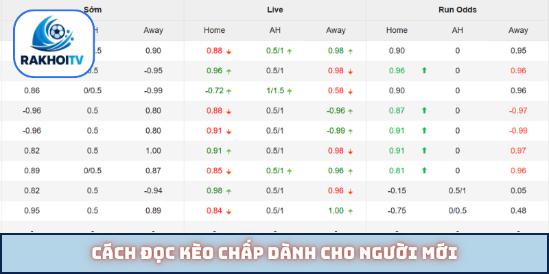 Cách đọc kèo chấp dành cho người mới