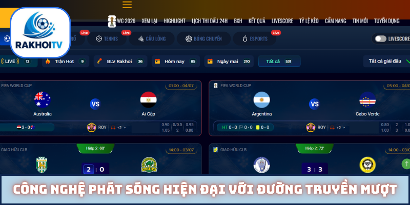 Công nghệ phát sóng hiện đại với đường truyền mượt