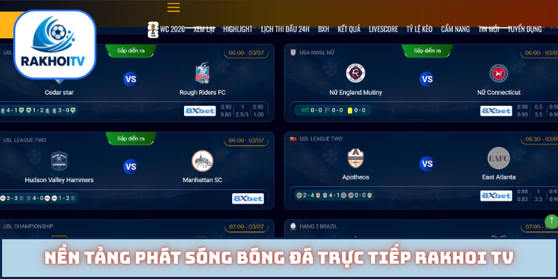 Nền tảng phát sóng bóng đá trực tiếp Rakhoi TV